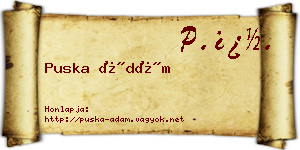 Puska Ádám névjegykártya